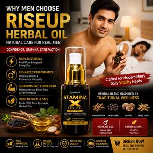 Parnik Naturals Stamina X Oil for Men | Premium Ayurvedic Herbal Massage Oil for Daily Wellness & Relaxation | 30ml Formula