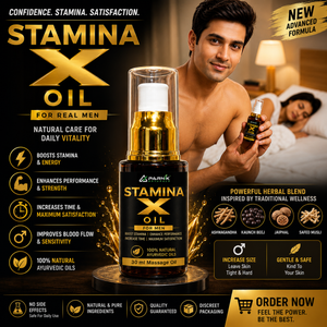 Parnik Naturals Stamina X Oil for Men | Premium Ayurvedic Herbal Massage Oil for Daily Wellness & Relaxation | 30ml Formula