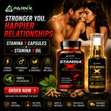 Parnik Naturals Stamina X Wellness Combo for Men – Ayurvedic Capsules & Massage Oil for Energy, Confidence & Vitality Support
