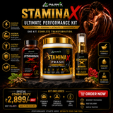 Parnik Naturals Stamina X Ultimate Performance Kit | Prash 200g + 30 Capsules + 30ml Massage Oil | Men's Strength, Stamina & Confidence