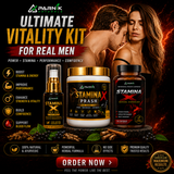 Parnik Naturals Stamina X Ultimate Performance Kit | Prash 200g + 30 Capsules + 30ml Massage Oil | Men's Strength, Stamina & Confidence