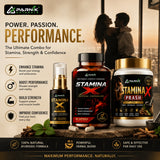 Parnik Naturals Stamina X Ultimate Performance Kit | Herbal Prash (200g / 500g) + 30 Capsules + 30ml Massage Oil | Men's Strength, Stamina, Energy & Confidence Support
