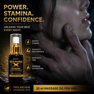 Parnik Naturals Stamina X Oil for Men | Premium Ayurvedic Herbal Massage Oil for Daily Wellness & Relaxation | 30ml Formula