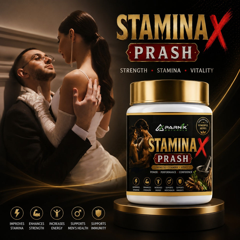 Parnik Naturals Stamina X Prash 200g & 500g | Ayurvedic Herbal Stamina, Strength & Vitality Supplement for Men | Energy, Endurance & Men's Wellness Formula