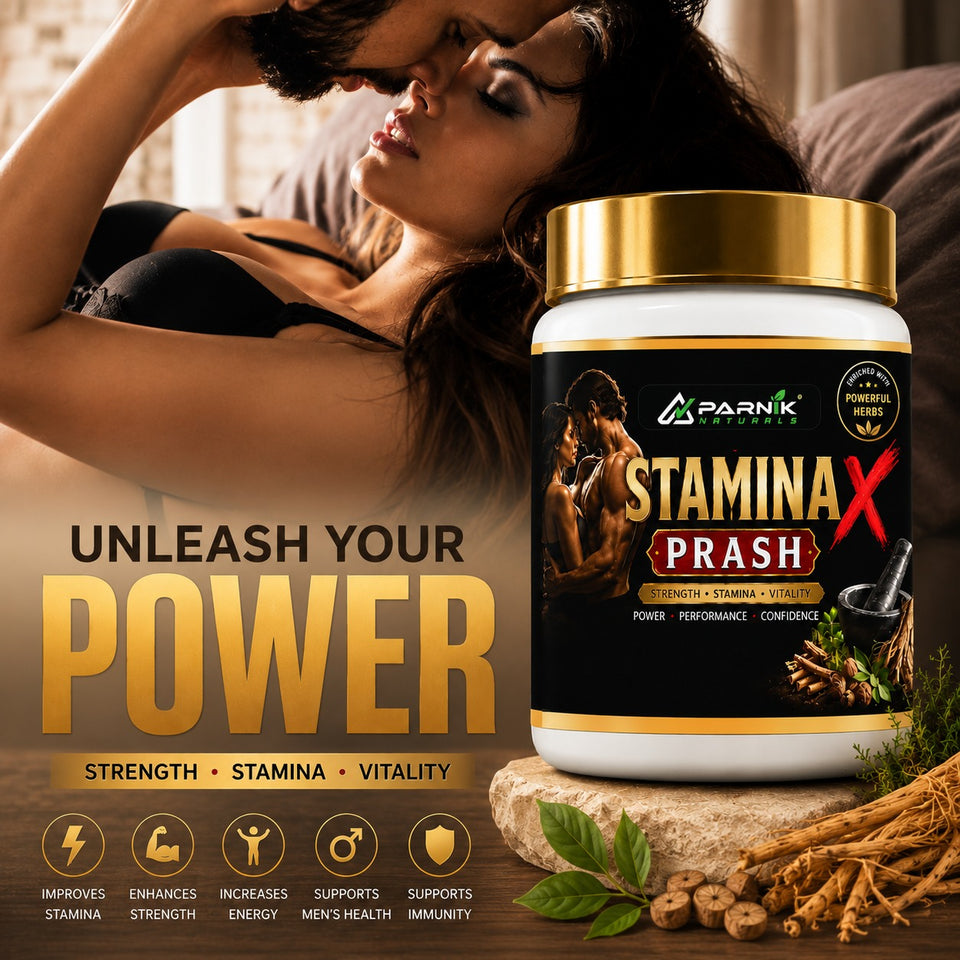 Parnik Naturals Stamina X Prash 200g & 500g | Ayurvedic Herbal Stamina, Strength & Vitality Supplement for Men | Energy, Endurance & Men's Wellness Formula