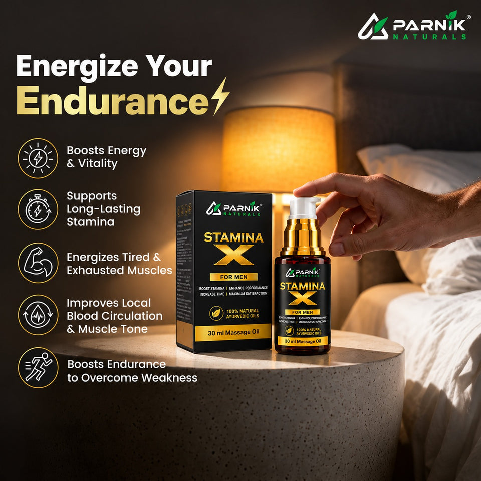 Stamina X Oil for Men | Ayurvedic Herbal Massage Oil