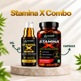 Parnik Naturals Stamina X Capsules , Massage Oil Combo | Ayurvedic Herbal Wellness &amp; Vitality Support